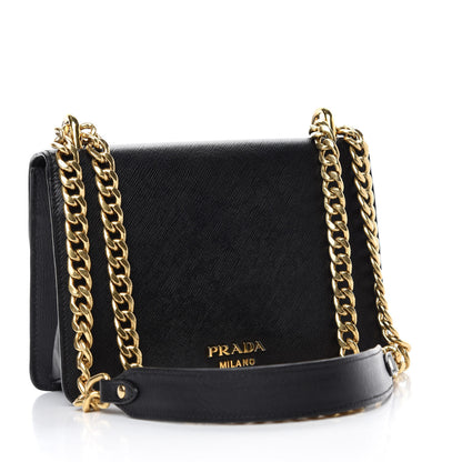 Prada Saffiano Lux Crossbody Bag Black 3 of 14