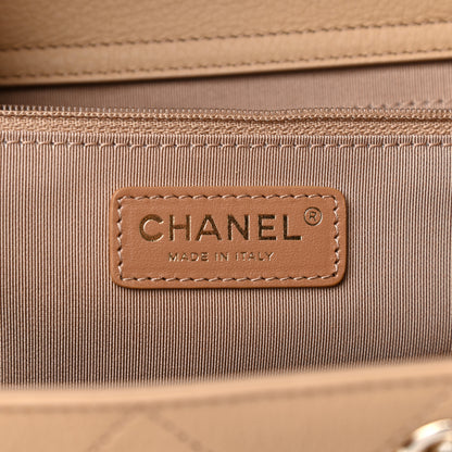 Chanel Bullskin Stitched Medium Shopping Bag Beige 6 of 10
