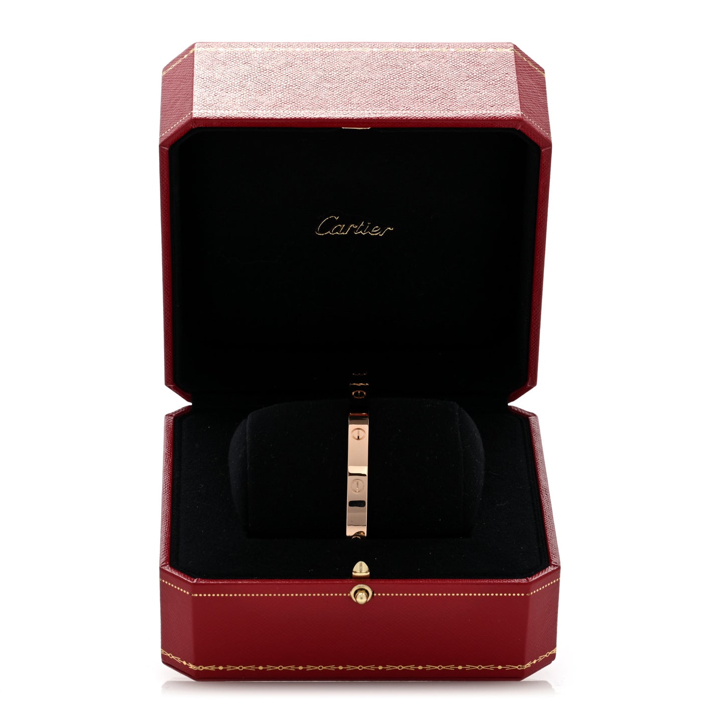 18K Pink Gold LOVE Cuff Bracelet 21