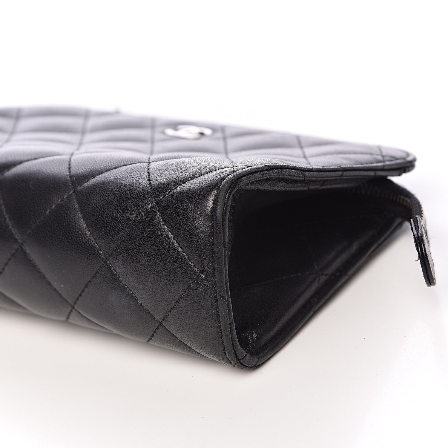 Chanel Lambskin Quilted Cosmetic Case Black 9 of 9