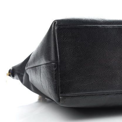 Chanel Caviar Large CC Shoulder Bag Black 8 of 13