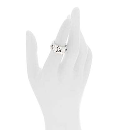 Gucci Sterling Silver GucciGhost Hamlet Skull Band Ring 50 5.5 2 of 6