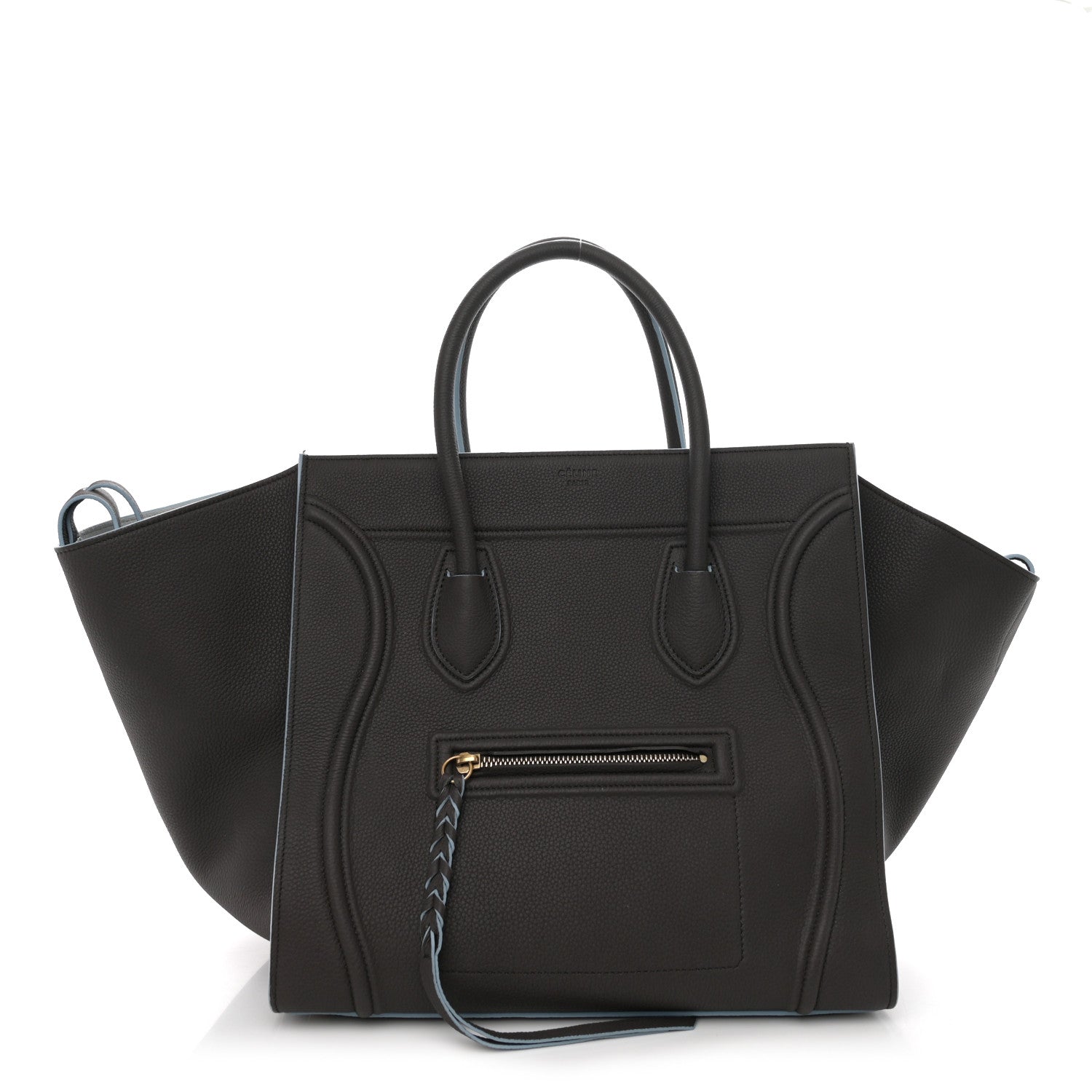 Celine Baby Grained Calfskin Medium Phantom Luggage Anthracite 1 of 11