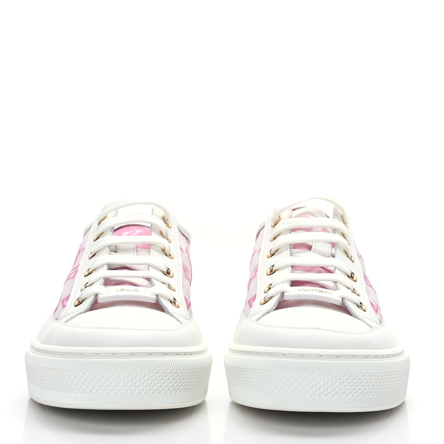 Louis Vuitton Technical Fabric Calfskin Monogram Stellar Sneakers 37 Pink 2 of 7