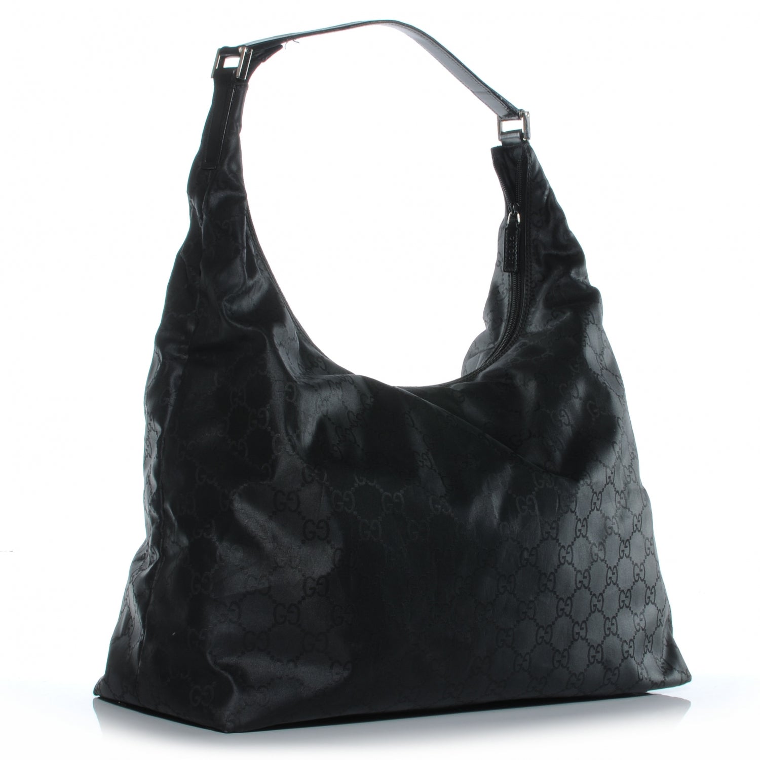 Gucci Nylon Monogram Large Hobo Black 3 of 7