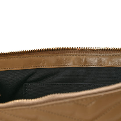 Saint Laurent Calfskin Matelasse Monogram Cassandre Tablet Pouch Cork 12 of 12