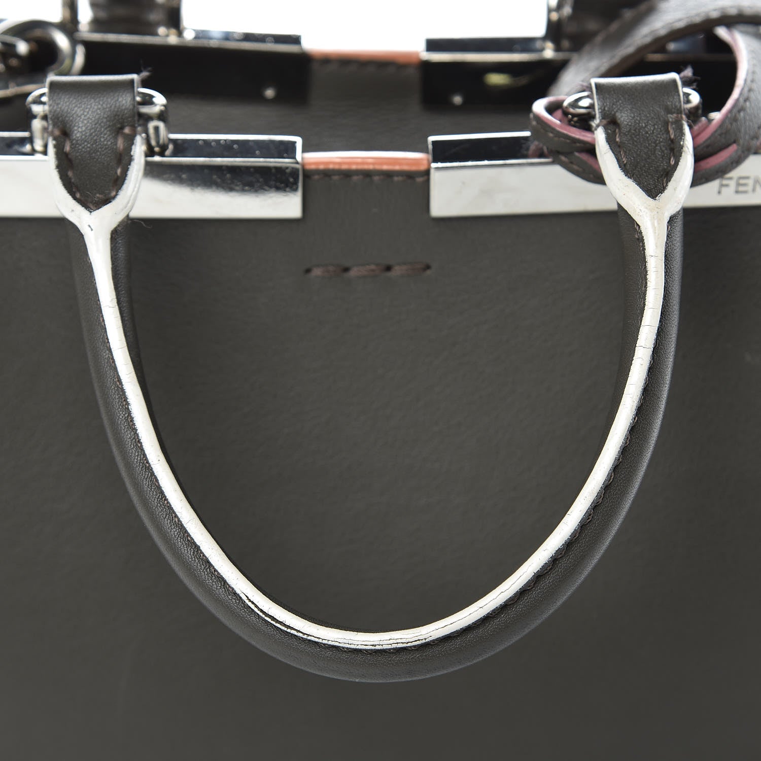 Fendi Vitello Dolce Mini 3jours Tote Carbone 11 of 18