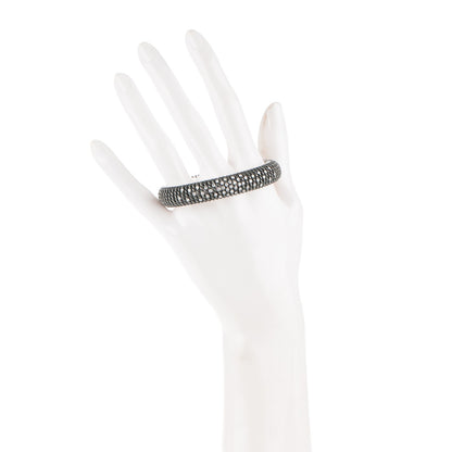 David Yurman Darkened Sterling Silver Diamond Tempo M Bracelet 2 of 5