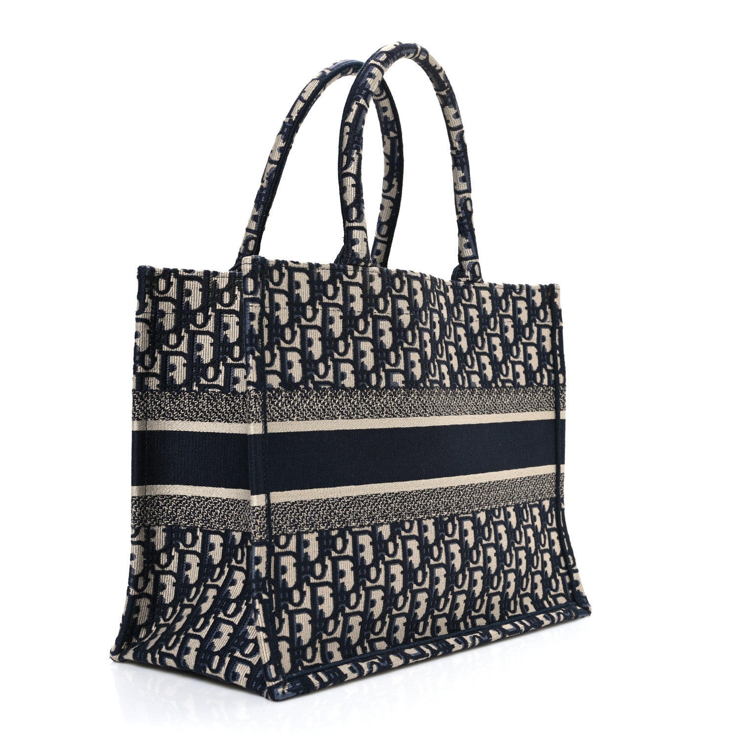 Christian Dior Oblique Medium Book Tote Blue Multicolor 3 of 10