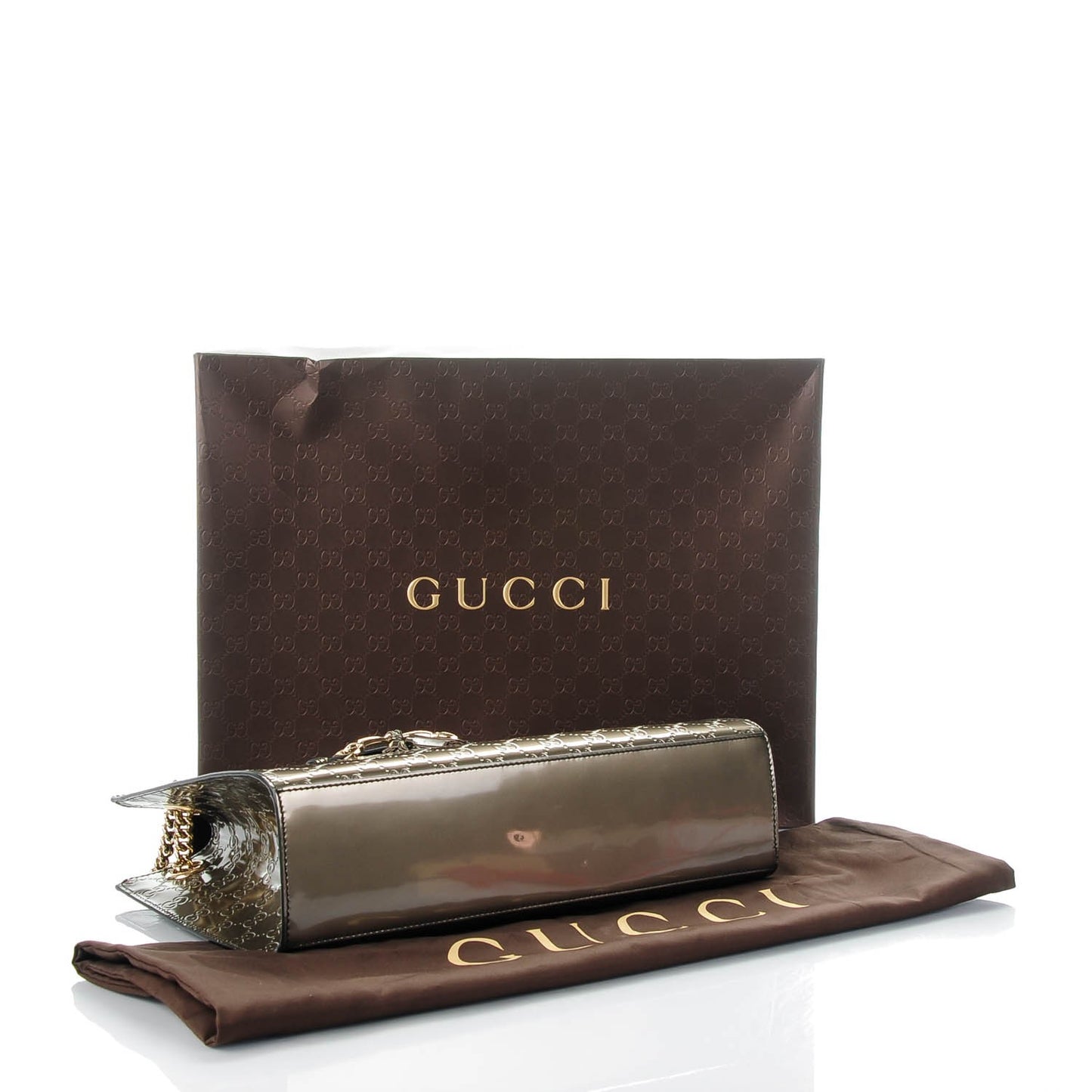 Shine Guccissima Large Emily Chain Shoulder Bag Sasso