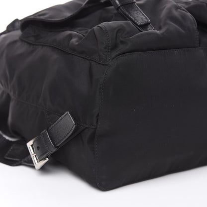 Prada Nylon Vela Saffiano Backpack Black 8 of 10