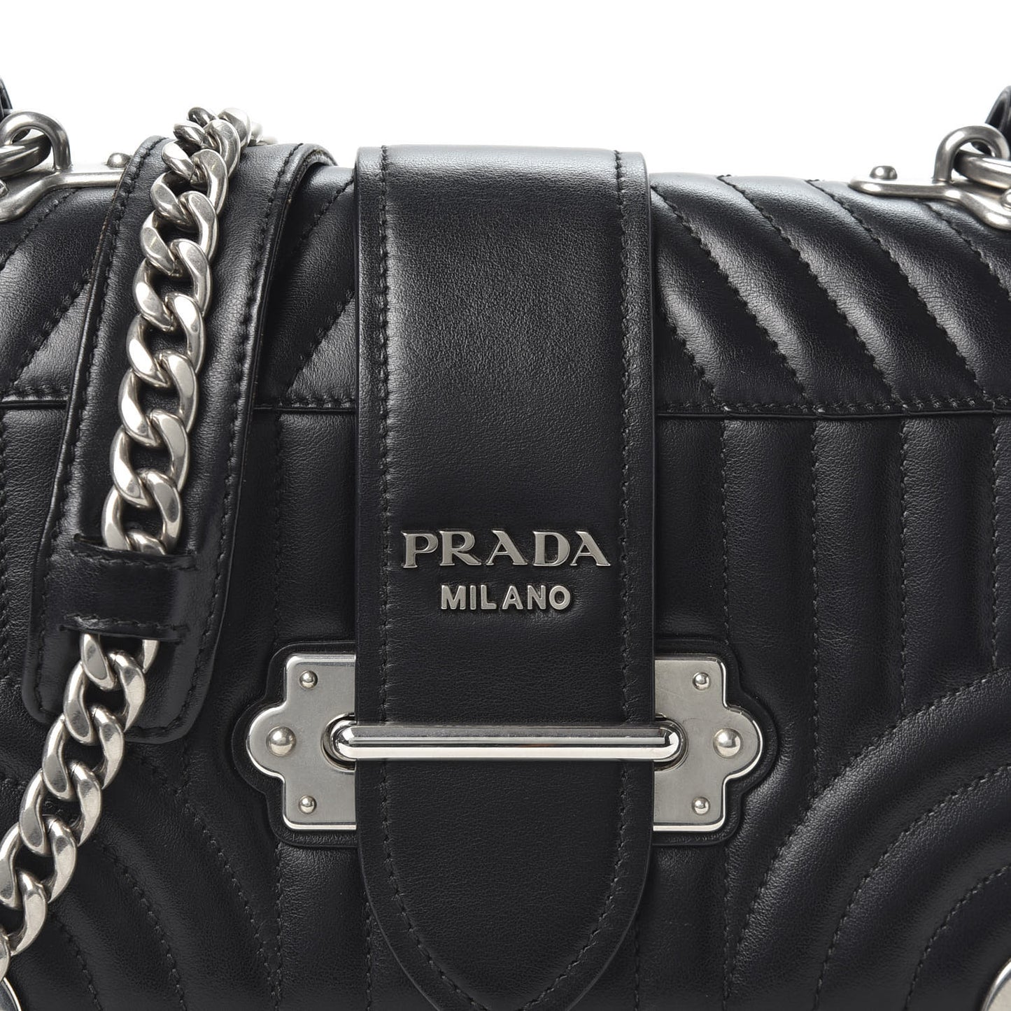 Soft Calfskin Impunture Diagramme Cahier Bag Black