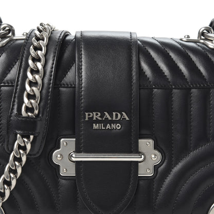 Prada Soft Calfskin Impunture Diagramme Cahier Bag Black 8 of 8