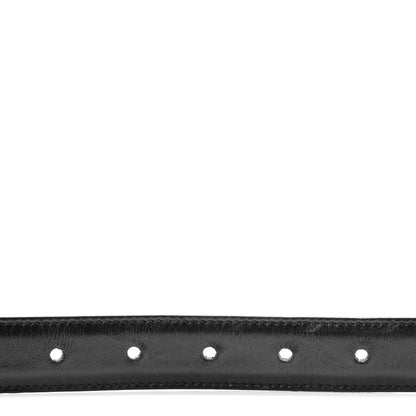 Celine Box Calfskin Medium 25mm Triomphe Belt 80 32 Black 3 of 8