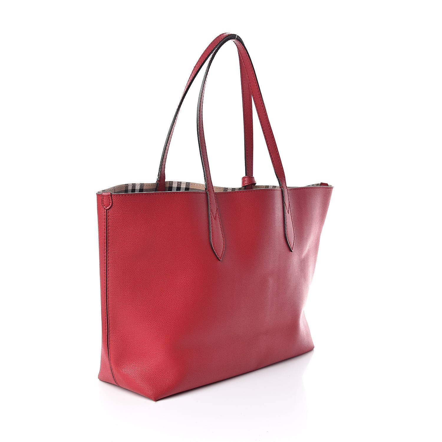 Burberry Haymarket Check Reversible Tote Red 5 of 25