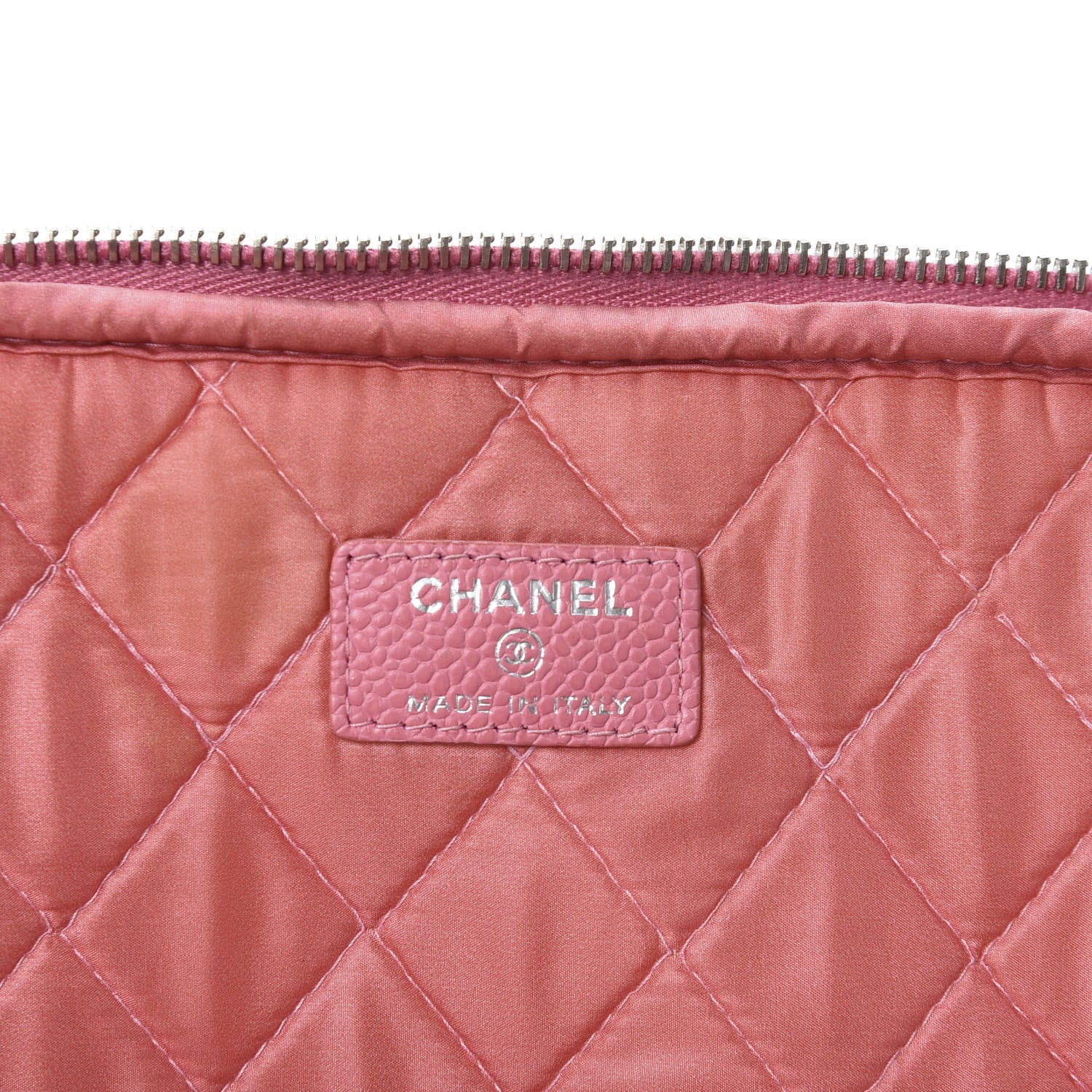 Chanel Caviar Quilted Cosmetic Pouch Pink 7 of 9