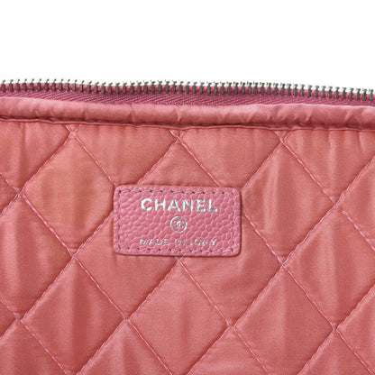 Chanel Caviar Quilted Cosmetic Pouch Pink 7 of 9
