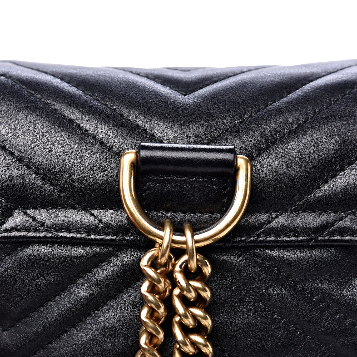 Gucci Calfskin Matelasse GG Marmont Flap Backpack Black 12 of 13