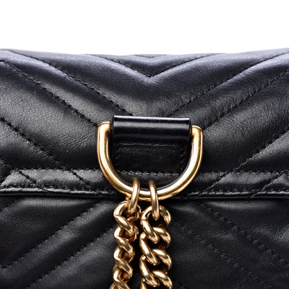 Gucci Calfskin Matelasse GG Marmont Flap Backpack Black 12 of 13