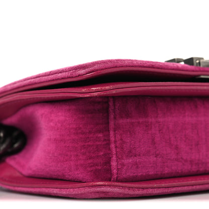 Chanel Velvet Quilted Small Boy Flap Fuchsia 9 of 10