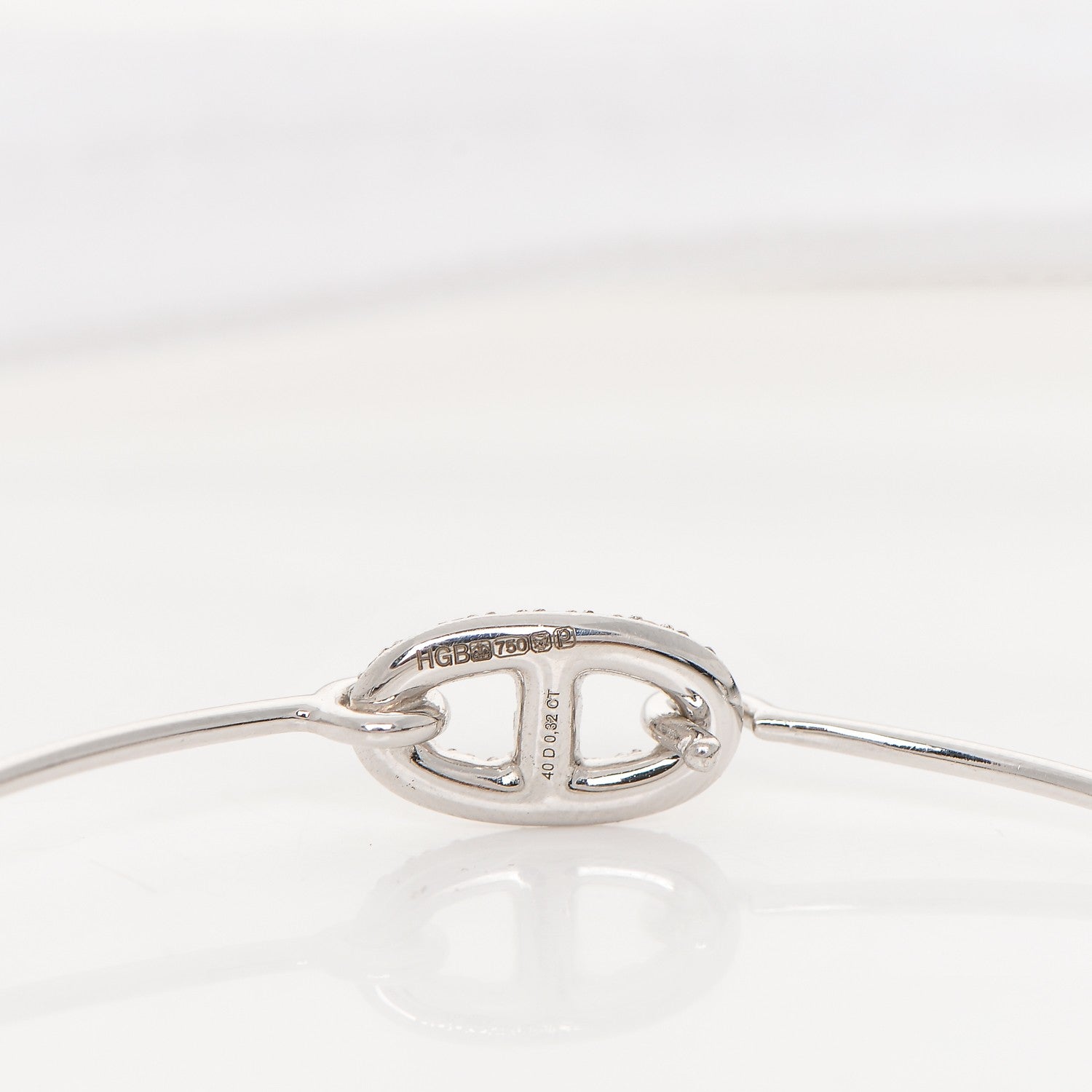 Hermes 18K White Gold Diamond PM Ronde Chaine d'Ancre Bracelet SH 5 of 6