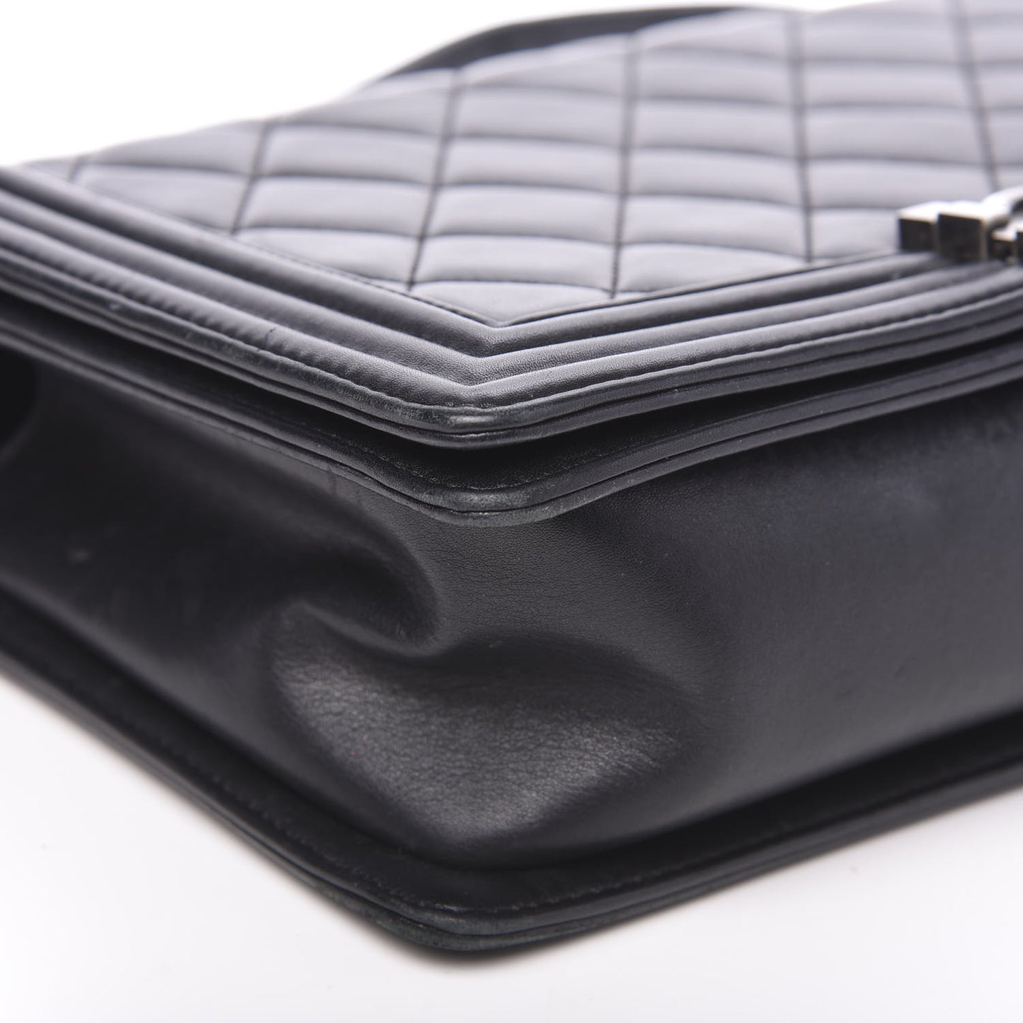 Calfskin Quilted New Medium Boy Flap Black