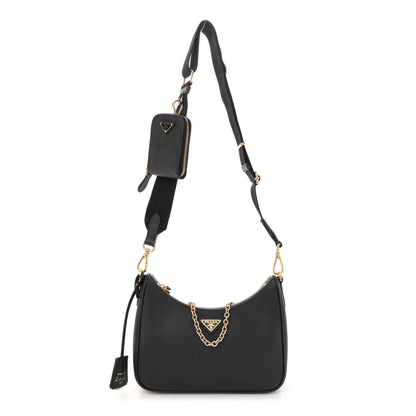 Prada Saffiano Lux Re-Edition 2005 Shoulder Bag Black 1 of 10