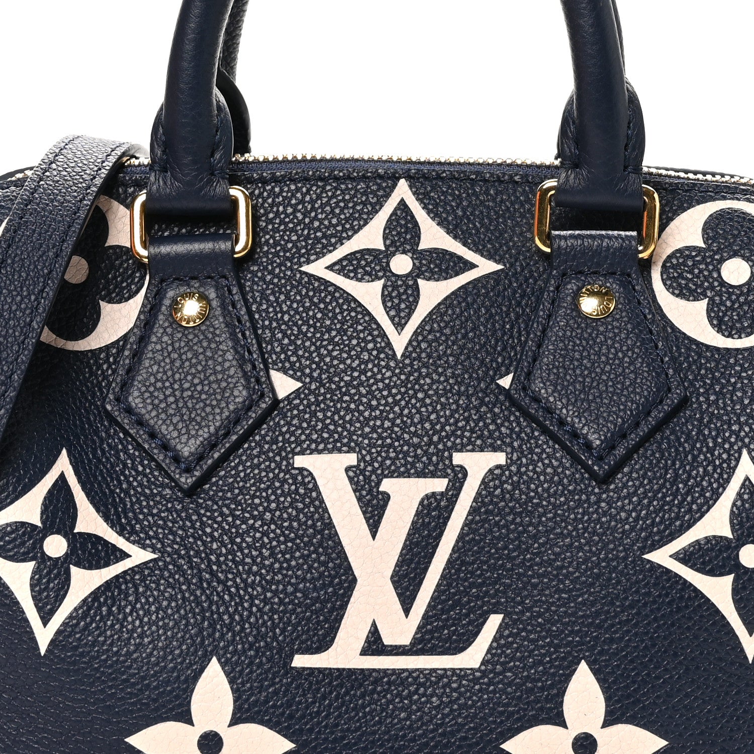 Louis Vuitton Empreinte Monogram Giant Speedy Bandouliere 20 Navy Creme 7 of 10