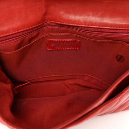 Chanel Lambskin Chevron Medium Leo Lion Flap Red 5 of 10