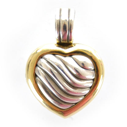 David Yurman Sterling Silver 18k Gold Heart Locket 1 of 4