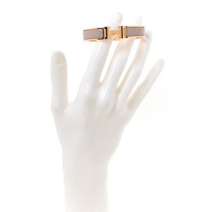 Hermes Enamel Narrow Clic Clac H Bracelet GM Marron Glace 2 of 4