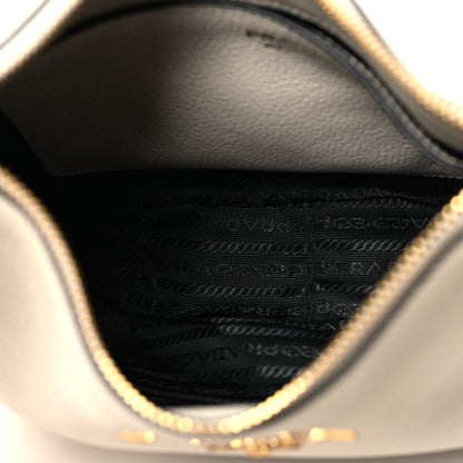 Prada Vitello Phenix Zippered Small Messenger Hobo Talco 5 of 9
