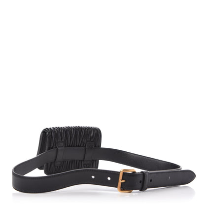 Miu Miu Nappa Matelasse Mini Belt Bag Black 3 of 9
