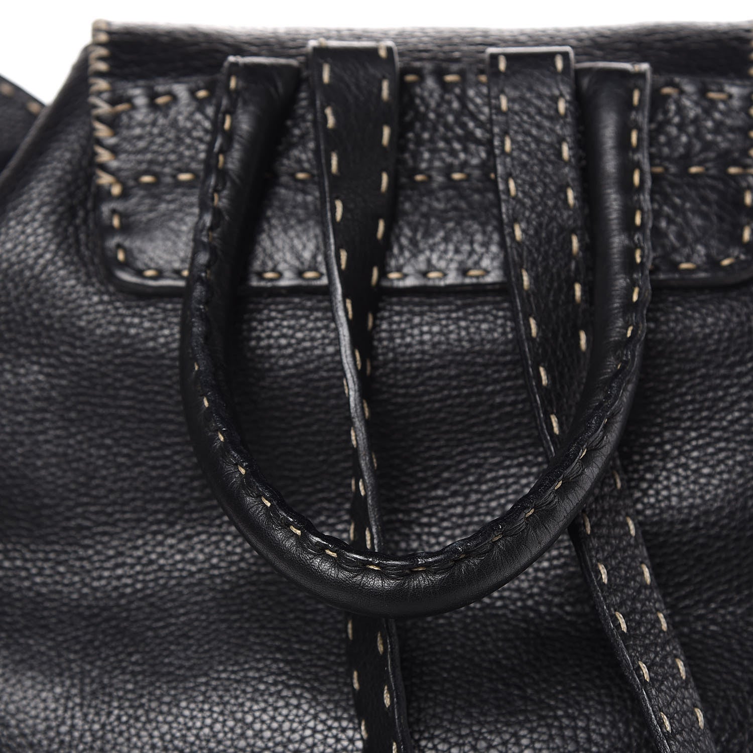 Fendi Calfskin Romano Selleria Backpack Black 11 of 15