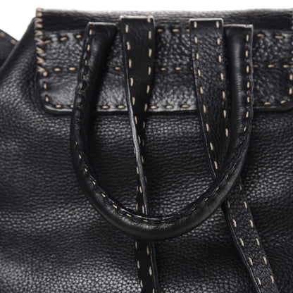 Fendi Calfskin Romano Selleria Backpack Black 11 of 15