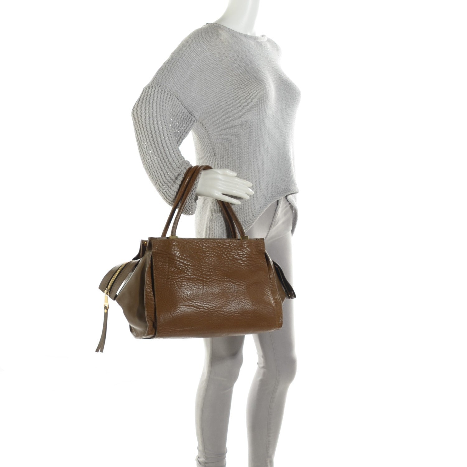 Chloe Pebbled Calfskin Dree Shoulder Bag Brown 2 of 8