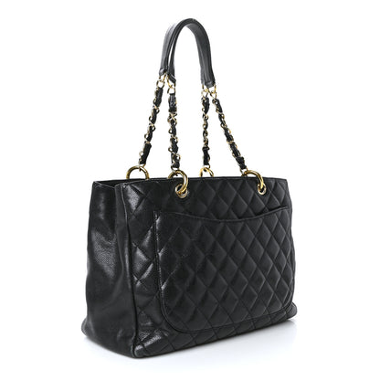Chanel Caviar Quilted Grand Shopping Tote GST Black 3 of 18