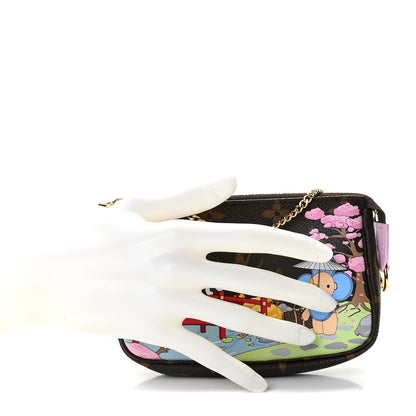 Louis Vuitton Monogram 2021 Christmas Animation Japanese Garden Mini Pochette Accessories Wisteria Pink 2 of 11