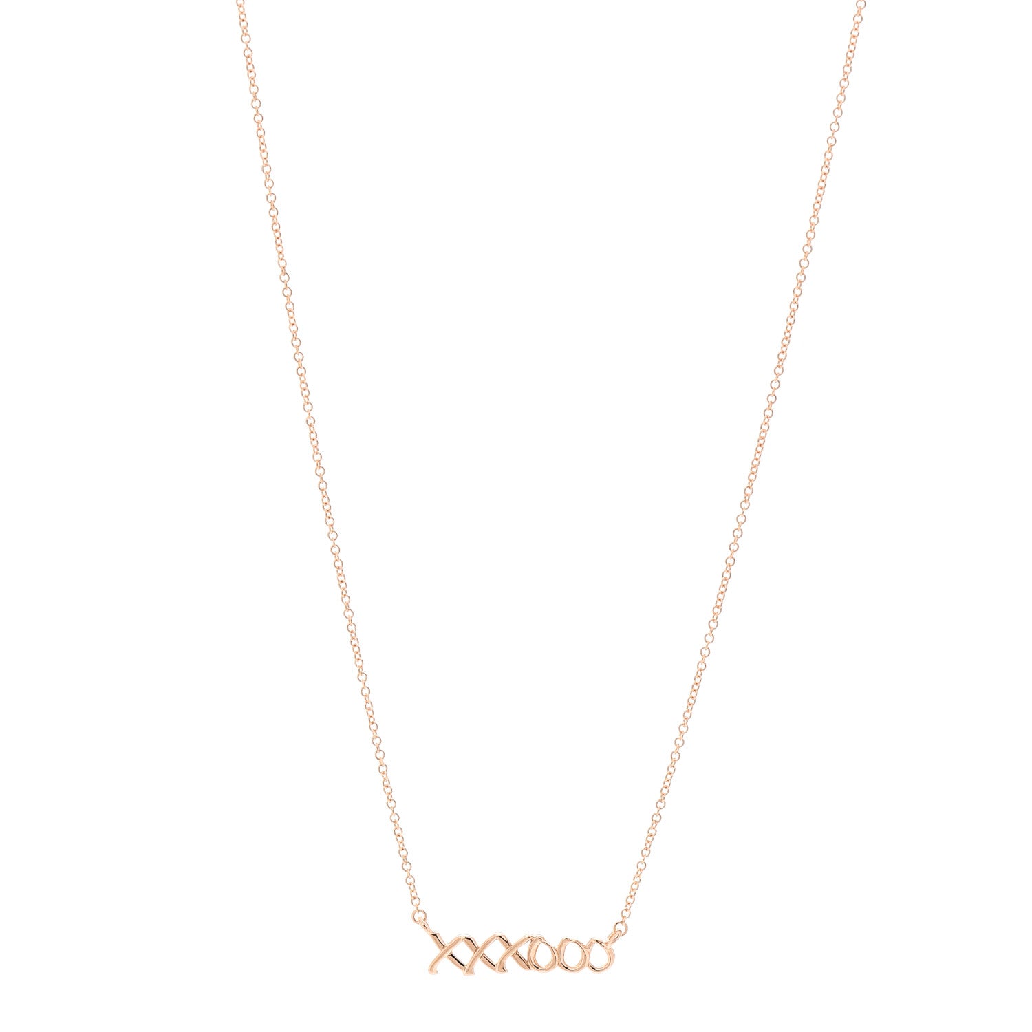 Tiffany 18K Rose Gold Paloma's Graffiti Love and Kisses Pendant Necklace 1 of 6