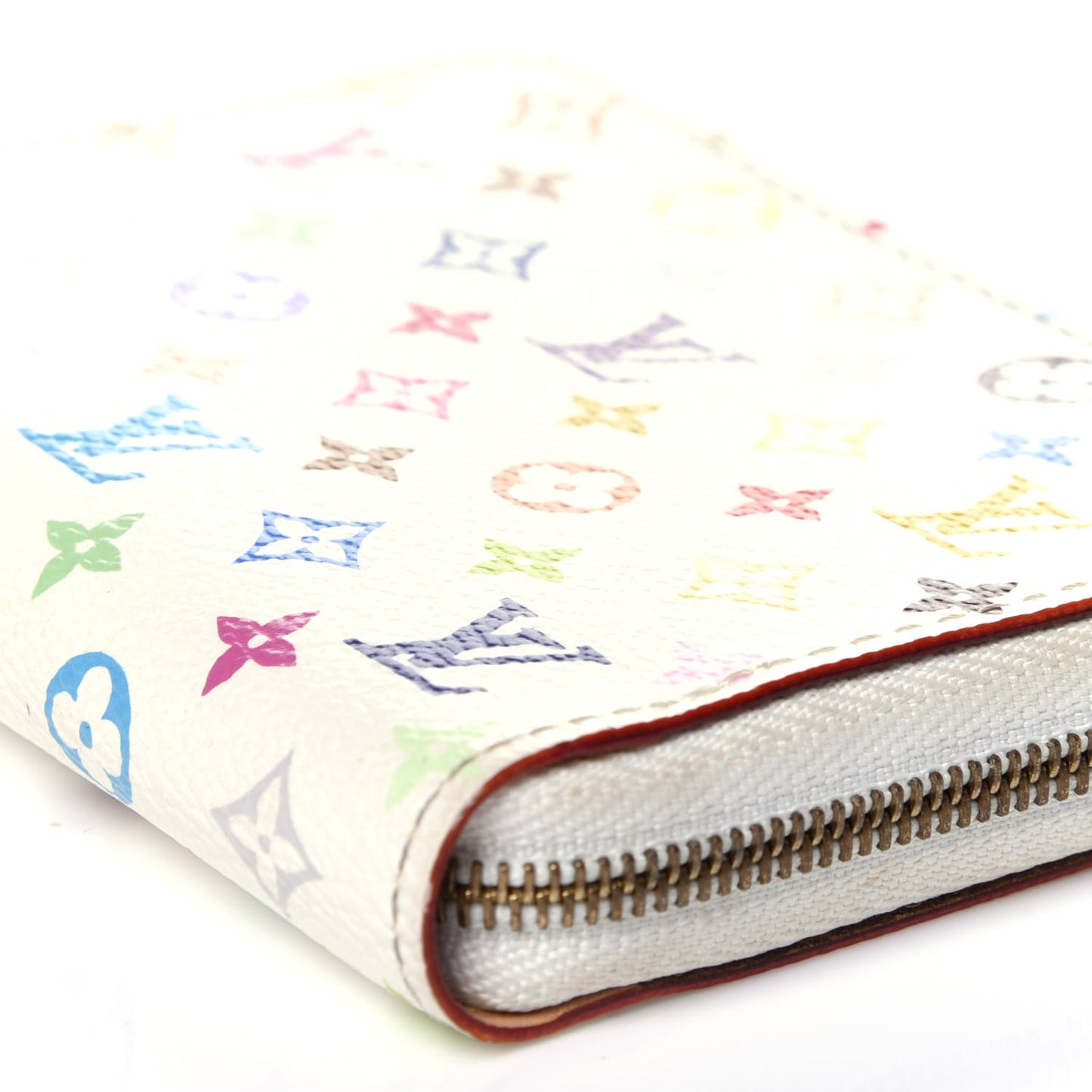 Monogram Multicolor Zippy Coin Purse Wallet White