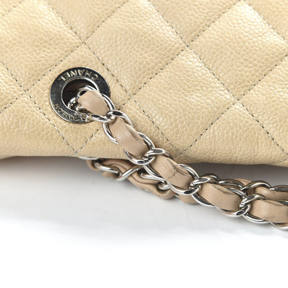 Chanel Caviar Quilted Medium French Riviera Flap Beige 13 of 14