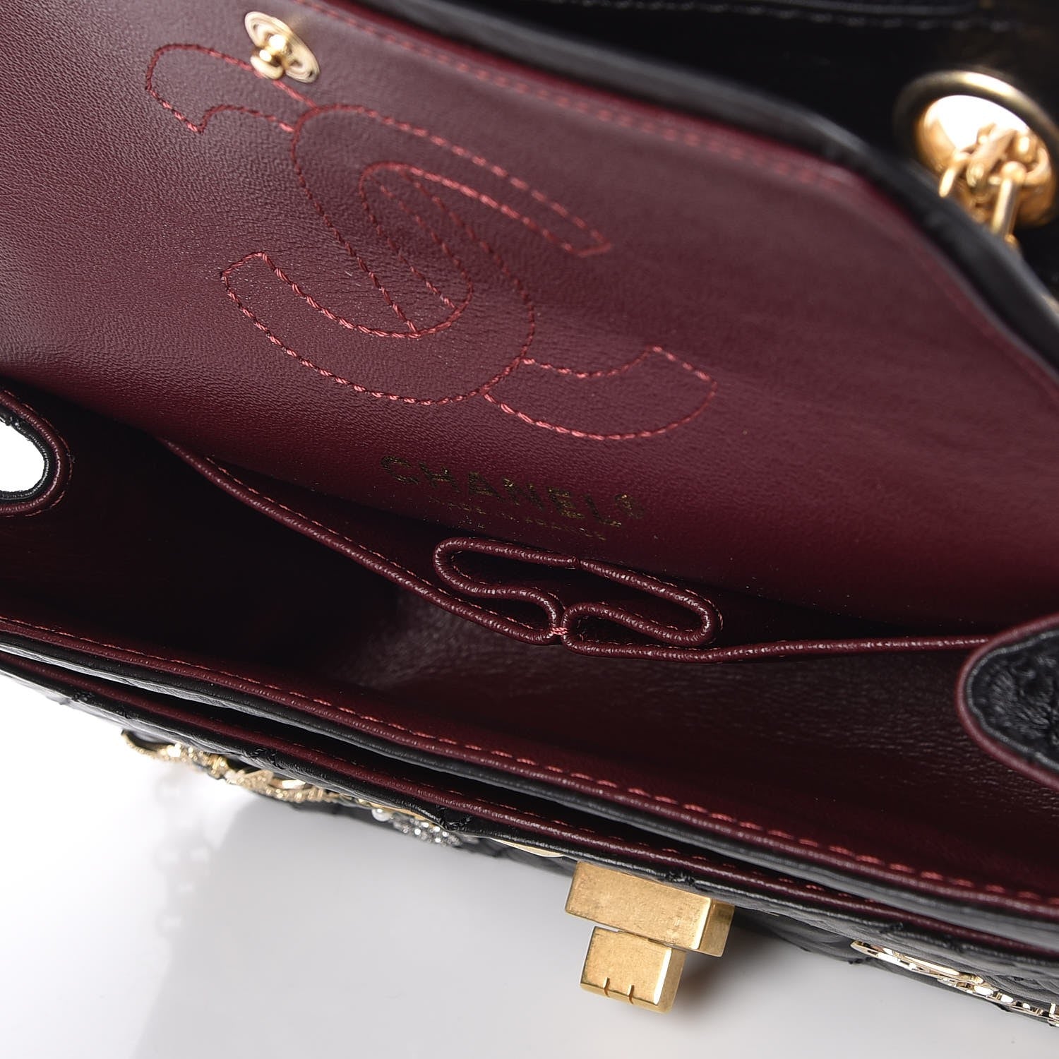 Chanel Aged Calfskin Lucky Charms 2.55 Reissue 224 Flap Black 6 of 8