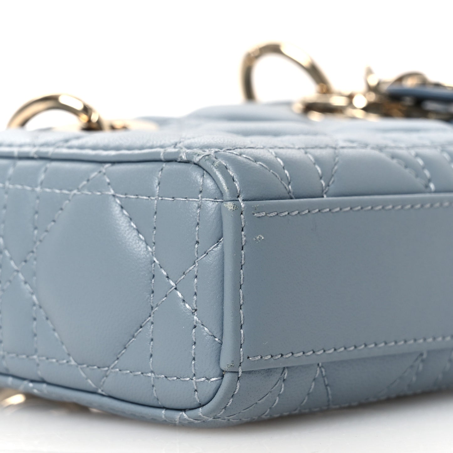 Lambskin Cannage Micro Lady D-Joy Cloud Blue