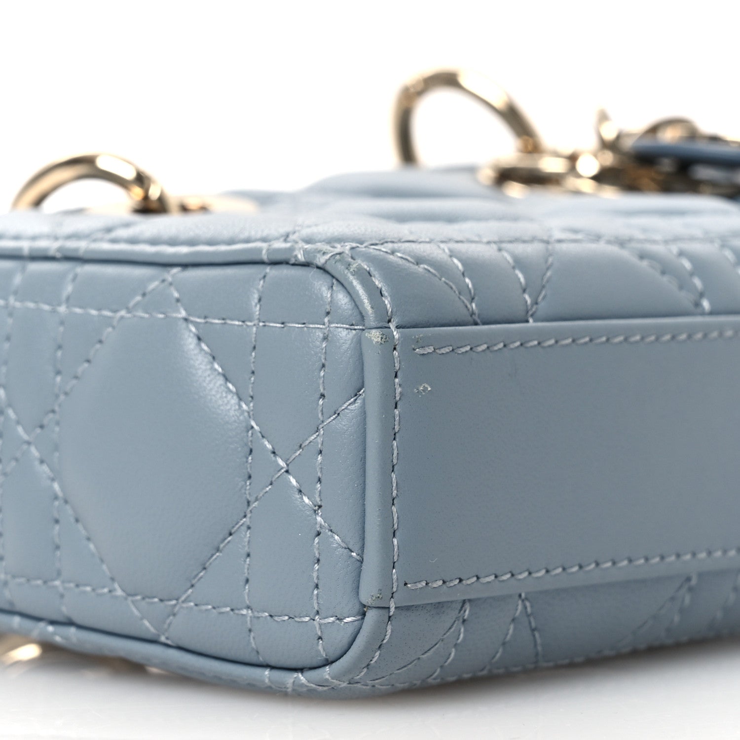 Christian Dior Lambskin Cannage Micro Lady D-Joy Cloud Blue 9 of 14