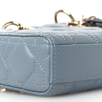 Christian Dior Lambskin Cannage Micro Lady D-Joy Cloud Blue 9 of 14