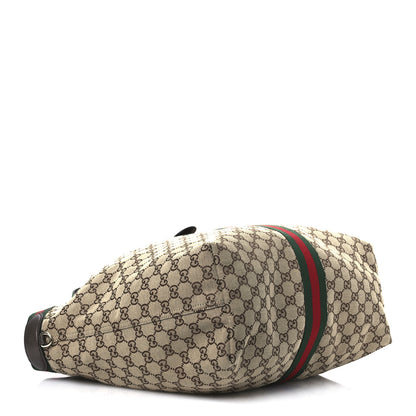 Gucci GG Monogram Web Large Giglio Tote Beige Brown 5 of 12