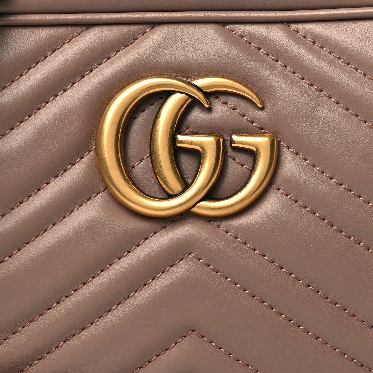 Gucci Calfskin Matelasse Small GG Marmont Chain Shoulder Bag Porcelain Rose 7 of 9