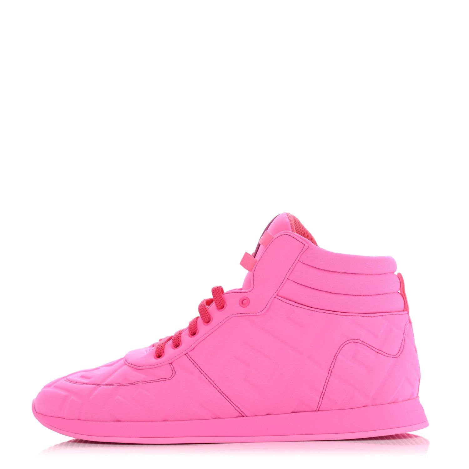 Fendi X NICKI MINAJ Lycra Macro FF Embossed Prints On High Top Sneakers 40 Pink 1 of 12