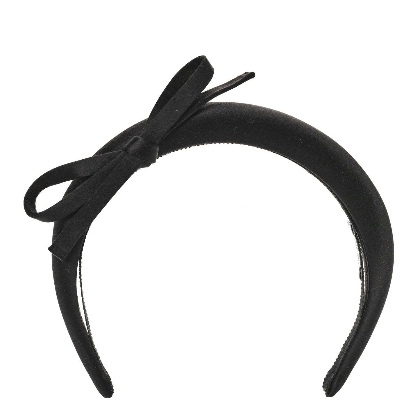 Satin Bow Headband Black