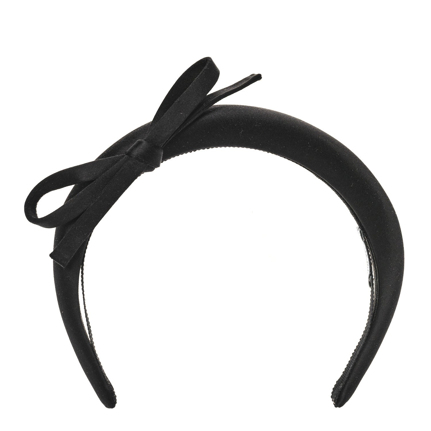 Prada Satin Bow Headband Black 1 of 5